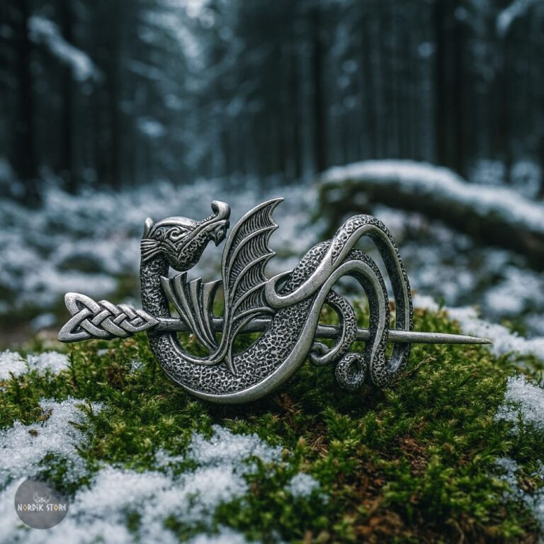 fibule viking dragon valhalla, cadeau