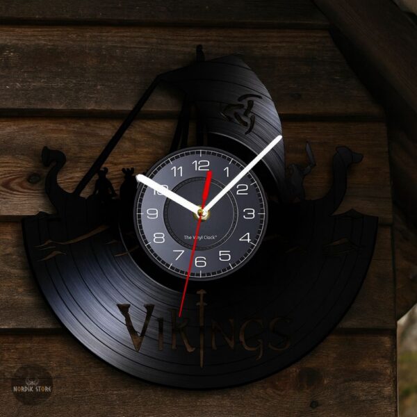 horloge le drakkar Viking à quartz, cadeau décoration maison