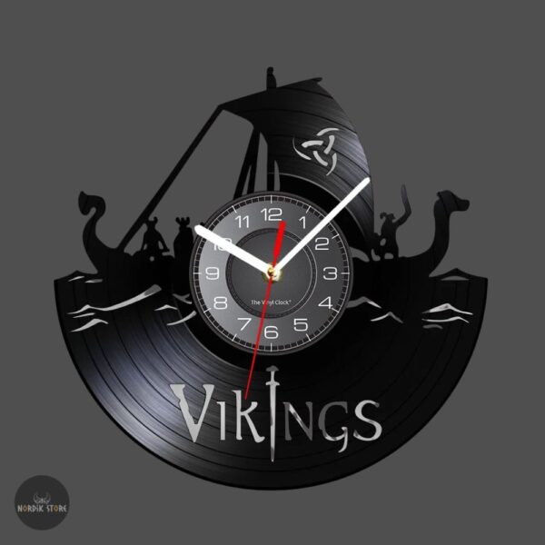 horloge le drakkar Viking à quartz, cadeau décoration maison pour Noël, homme et femme