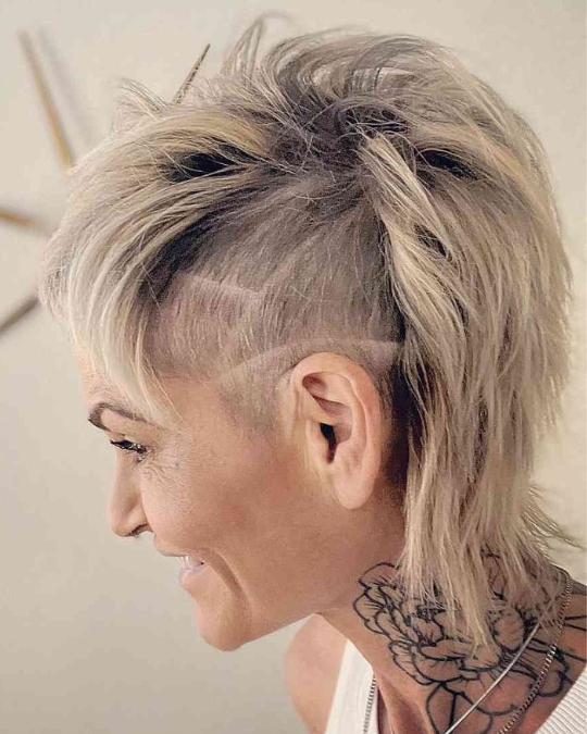 Coupe Viking femme pixie mulet