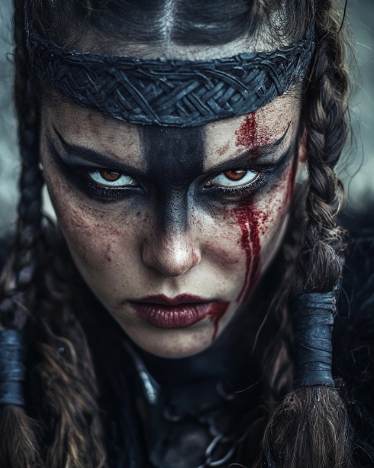 Maquillage Viking femme guerrière