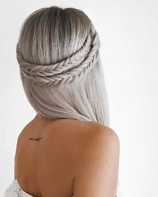 Tresse Viking femme en couronne pour mariage