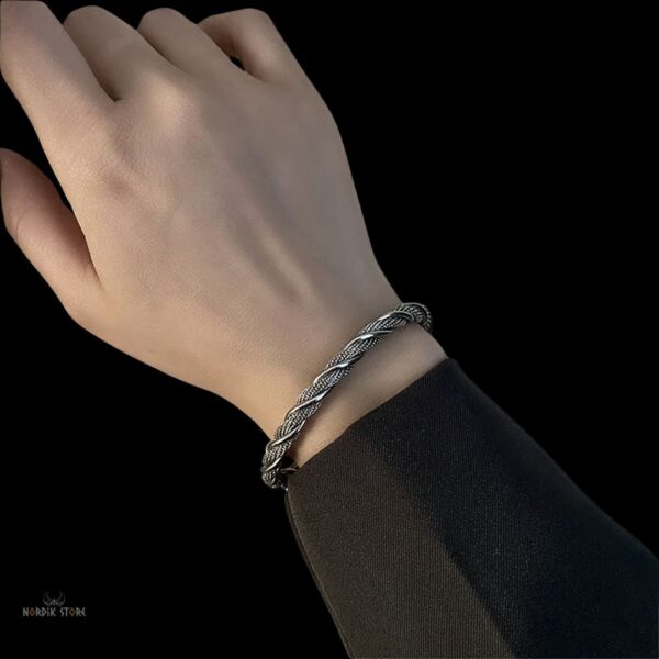 bracelet viking des Lothbrok en argent, cadeau homme, femme, ados pour anniversaire
