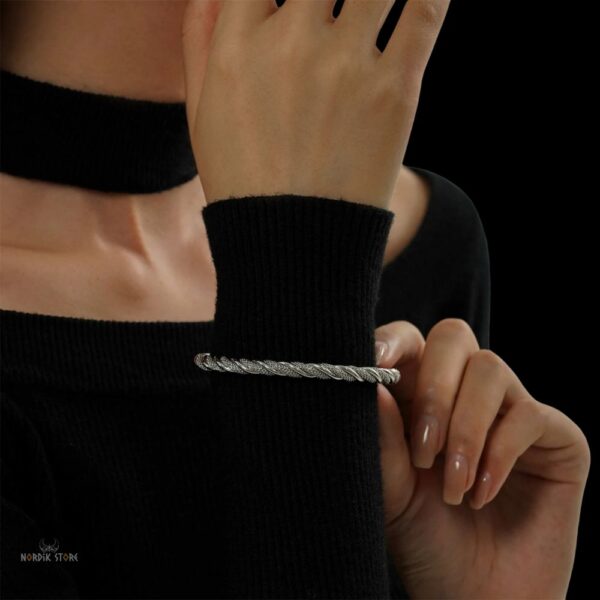 bracelet viking des Lothbrok en argent, cadeau homme, femme et ados pour anniversaire et Noël