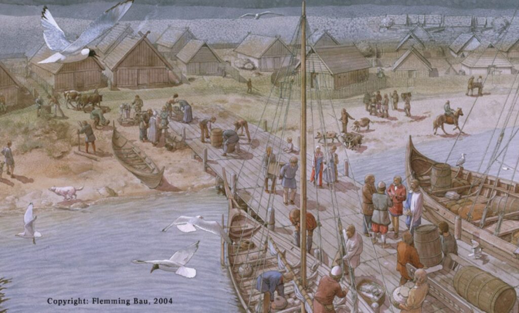 Emporium de Vikings à Kaupang en Norvege