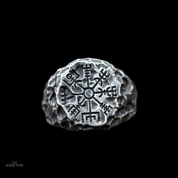 bague viking le chemin du Vegvisir en acier inoxydable, cadeau homme