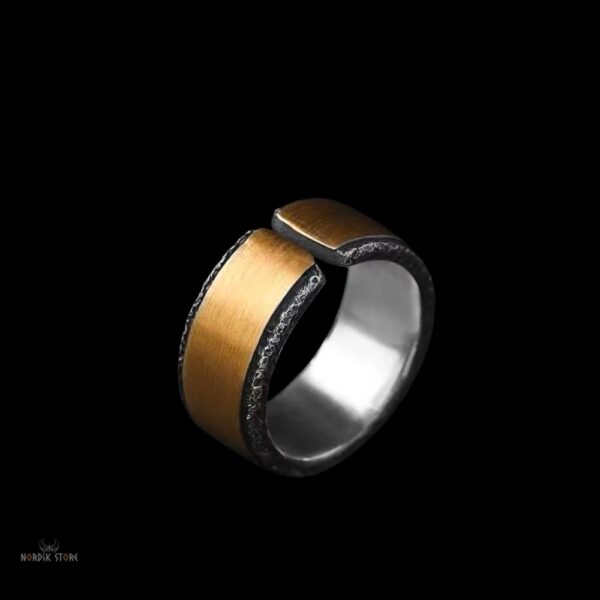 Bague Viking "Sang de Fer" ajustable, cadeau homme