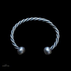 bracelet viking "Brume de Fer" en acier forgé, cadeau homme et ados