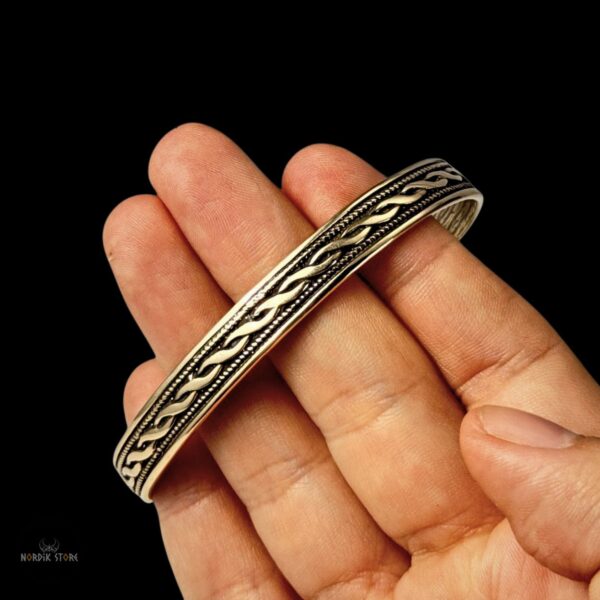 bracelet viking l’Origine en bronze 8 mm, cadeau homme et femme
