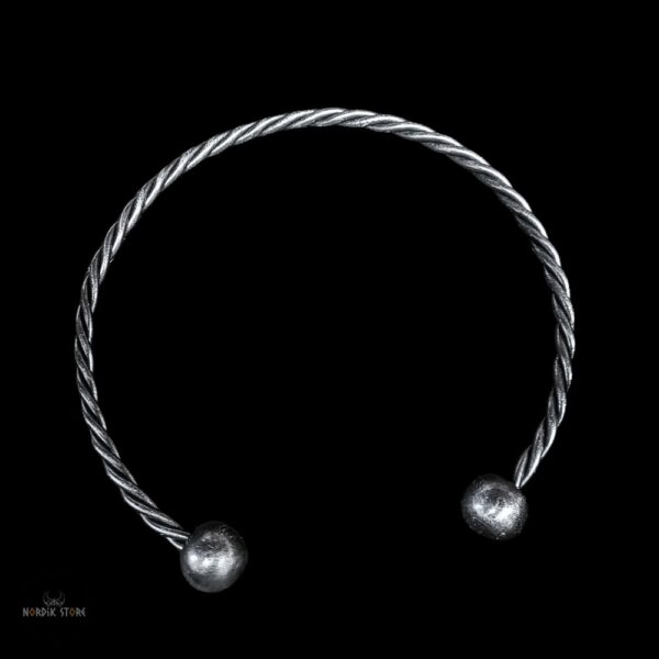 Collier torque viking en acier forgé, cadeau homme