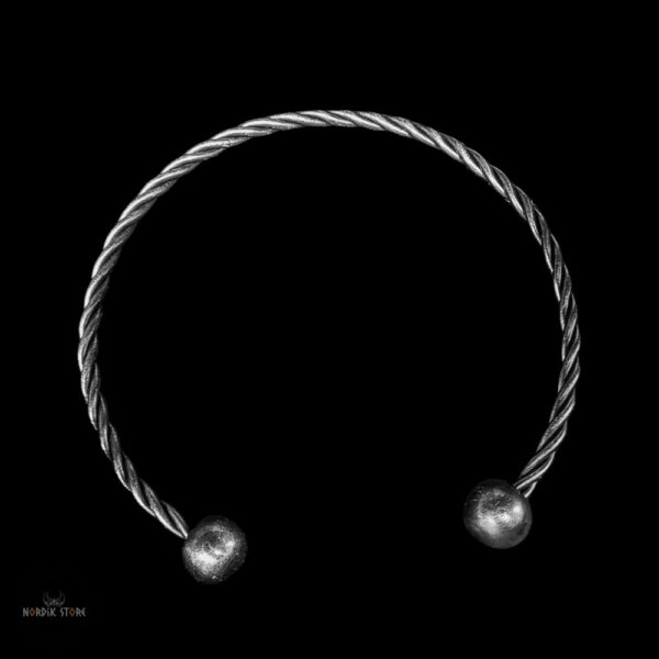 Collier torque viking en acier forgé, cadeau homme et ados