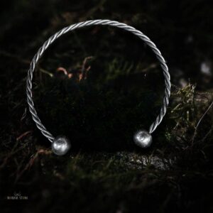 Collier torque viking forgé, cadeau homme