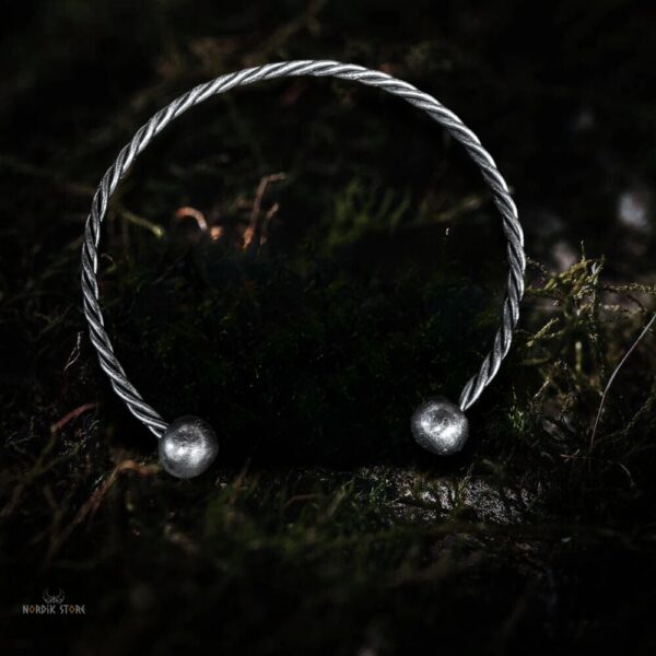 Collier torque viking forgé, cadeau homme