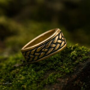 anneau alliance viking celtique Tresse du Destin en bronze, cadeau homme et femme