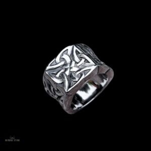 bague celtique “Nœud des Anciens” en acier, cadeau homme