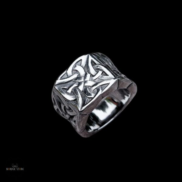 bague celtique “Nœud des Anciens” en acier, cadeau homme