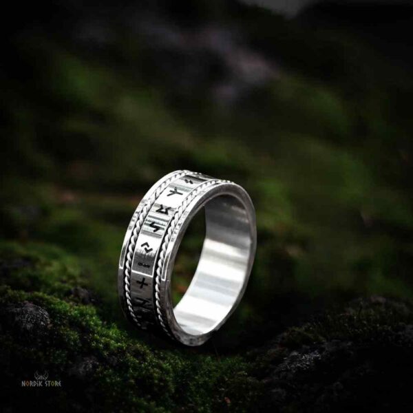 bague Viking Rune éternelle acier, cadeau