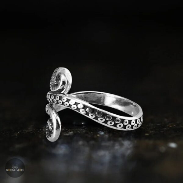 Bague tentacules du Kraken en argent, cadeau homme