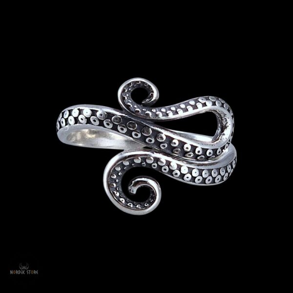 Bague tentacules du Kraken en argent, cadeau homme et ados