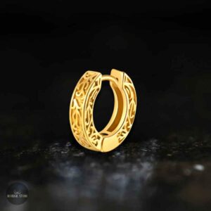 boucle d’oreille viking "Marque du Clan" or