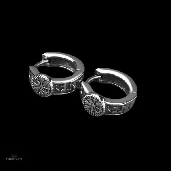 boucles d'oreilles viking Le Chemin du vegvisir en acier