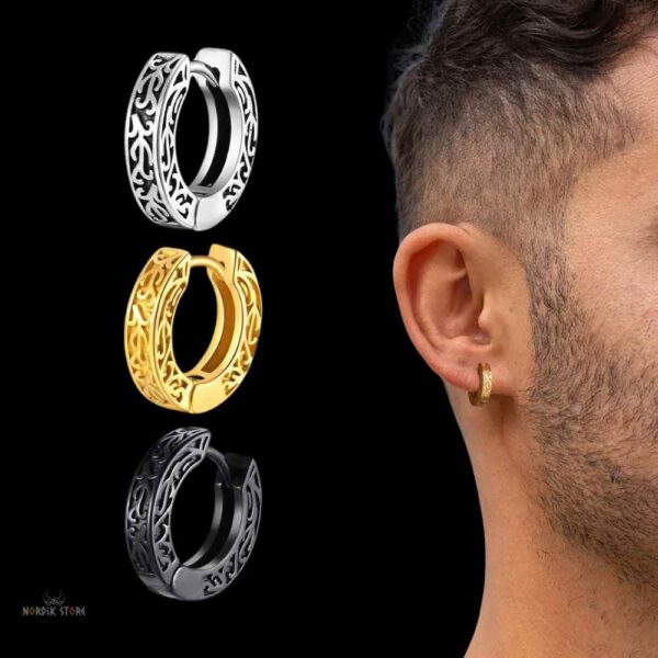 boucles d’oreilles viking "Marque du Clan", cadeau homme et garçon