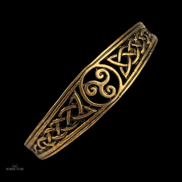 Bracelet viking Souffle du Triskel en bronze ajustable, cadeau