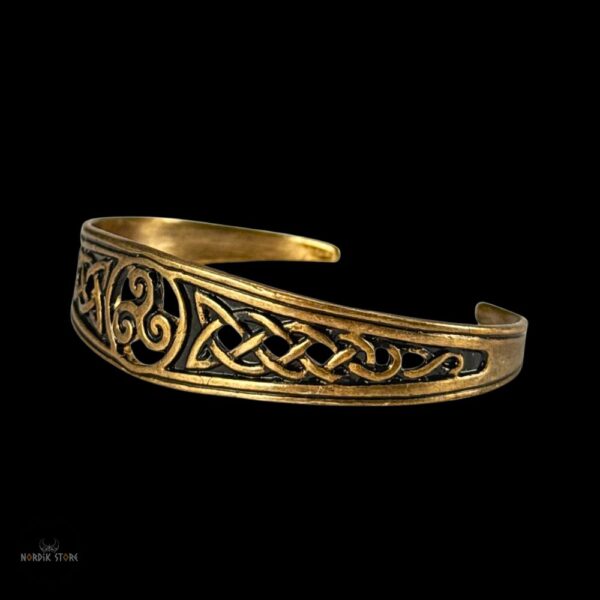 Bracelet viking Souffle du Triskel en bronze, cadeau
