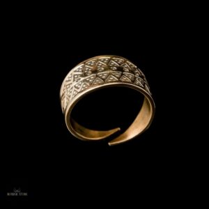 bague viking jarl hakon en bronze ajustable, cadeau homme