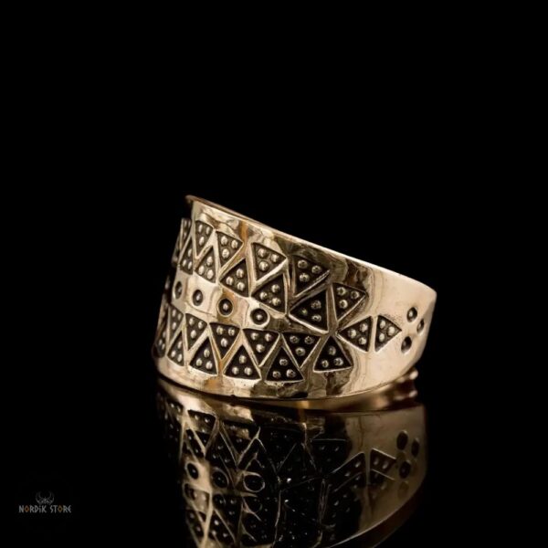 bague viking jarl hakon en bronze ajustable, cadeau homme et ados