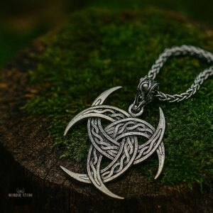 collier viking les cornes d'Odin en acier