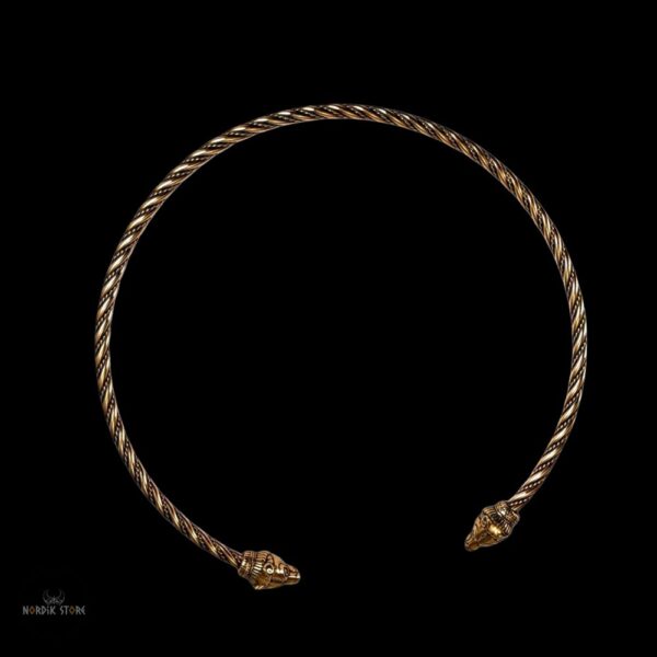 torque viking Âme de Berserker en bronze, cadeau homme et ados