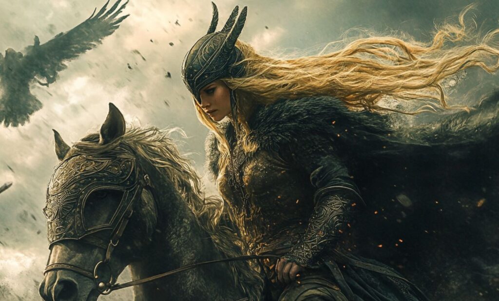 La Valkyrie Birka guerrière viking au bouclier