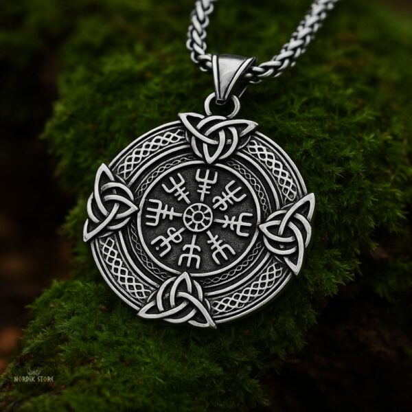 amulette viking Scellé du Voyageur argent, cadeau homme et ados