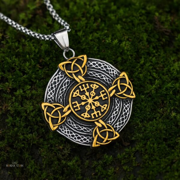 amulette viking Scellé du Voyageur or, cadeau homme et ados
