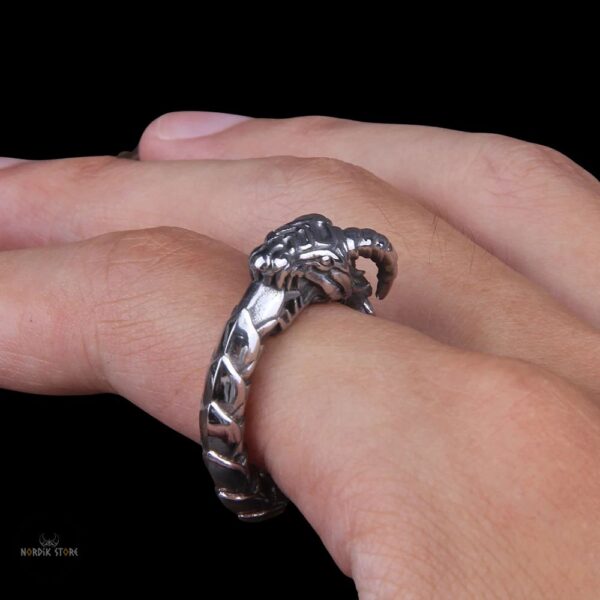 Bague Viking Ouroboros Éternel – Image 3