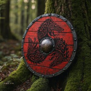 bouclier viking Crocs de Sang, cadeau décoration noël homme
