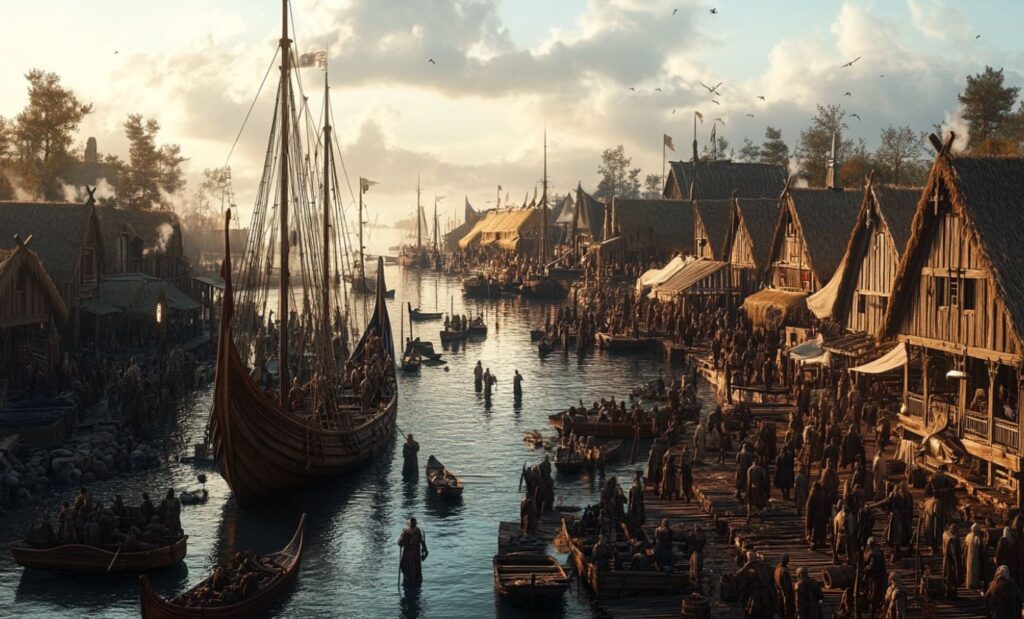 Le port viking Birka au 9 ème siècle