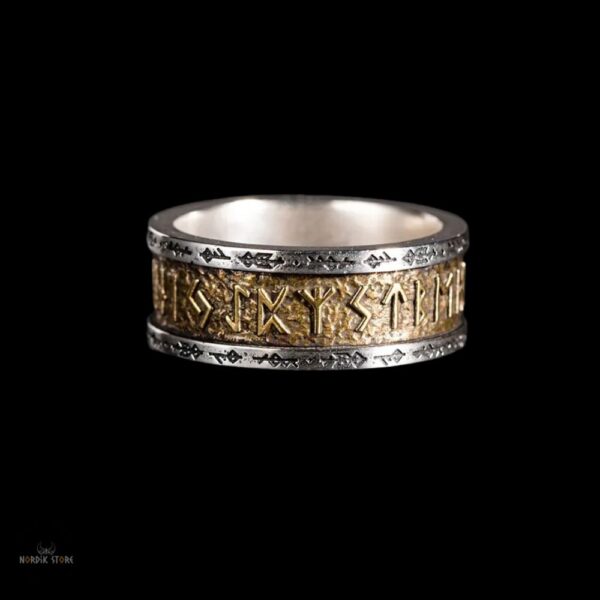 Anneau viking la forge d'Asgard en argent, cadeau homme et ados