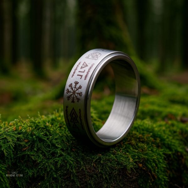 Anneau viking sceau des Dieux argent