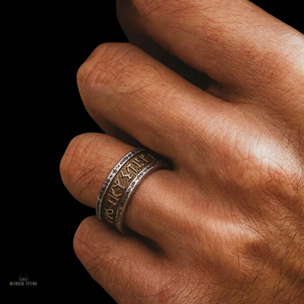 Bague anneau viking la forge d'Asgard en argent, cadeau