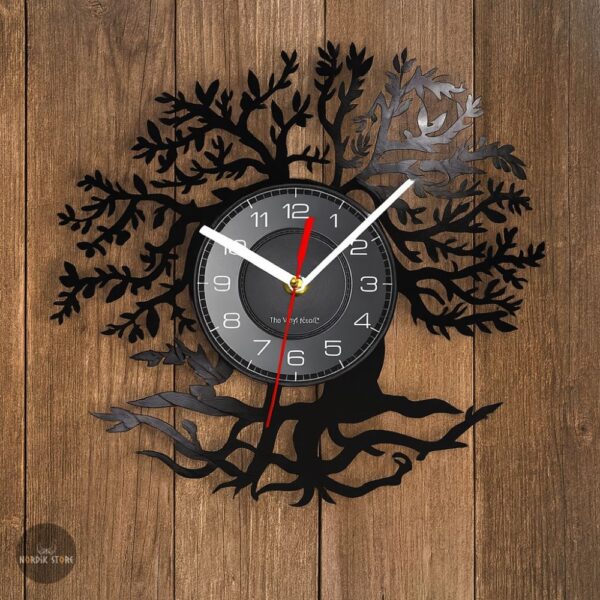 horloge Arbre de Vie Sacré Yggdrasil, cadeau décoration maison