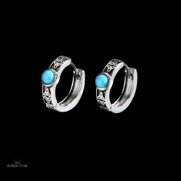 boucles d’oreilles viking larmes d’Idunn en acier, cadeau homme