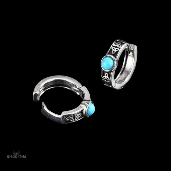boucles d’oreilles viking larmes d’Idunn en acier, cadeau homme et femme