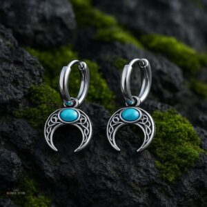 boucles d’oreilles viking Lune de Freyja, cadeau