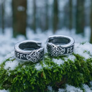 boucles d’oreilles viking Ombre de Fenrir, cadeau