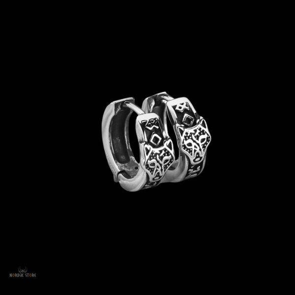 boucles d’oreilles viking Ombre de Fenrir, cadeau homme