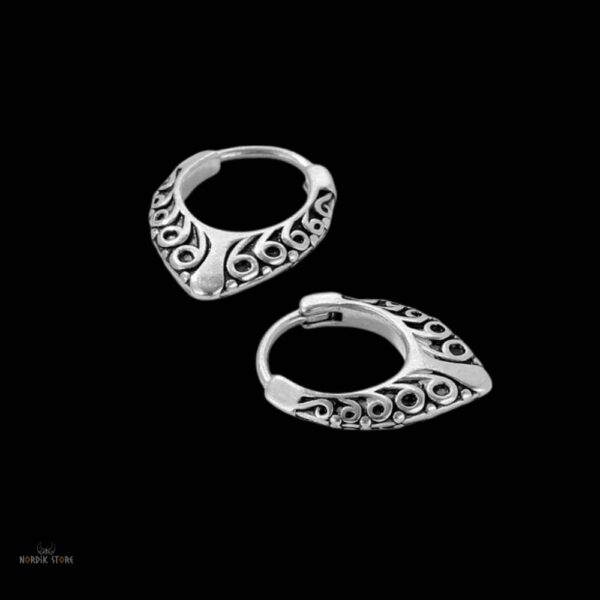 boucles d'oreilles viking vent de Skadi en acier, cadeau homme