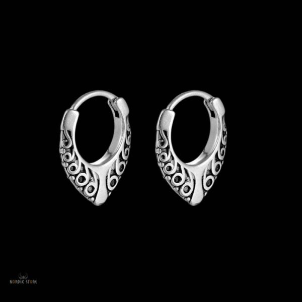 boucles d'oreilles viking vent de Skadi en acier, cadeau homme et ados