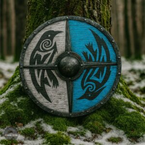 bouclier viking corbeaux Huginn et Muninn, cadeau de décoration de maison pour homme